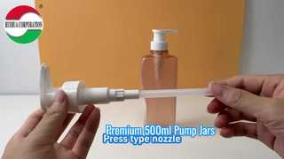 500ml botella de PET frasco de plástico bomba tapa de prensa para champú y gel de ducha